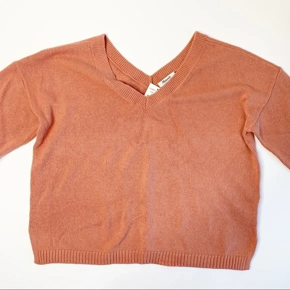 MADEWELL LIGHTWEIGHT DOUBLE V-NECK PULLOVER - Picture 6 of 6